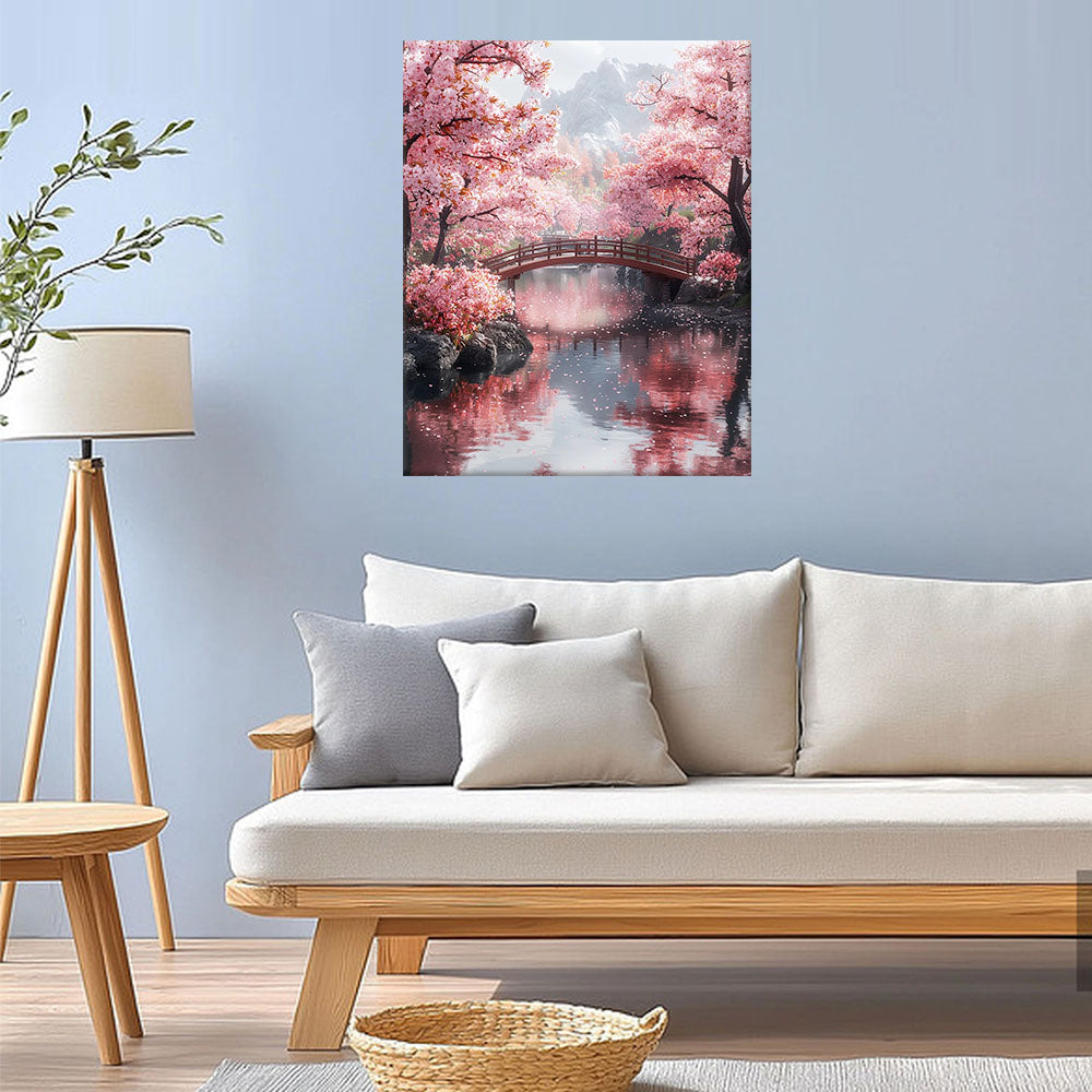 Flower-rich path - paint by numbers