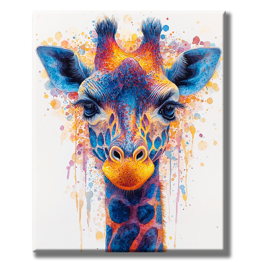 Colorful Giraffe Paint by Numbers