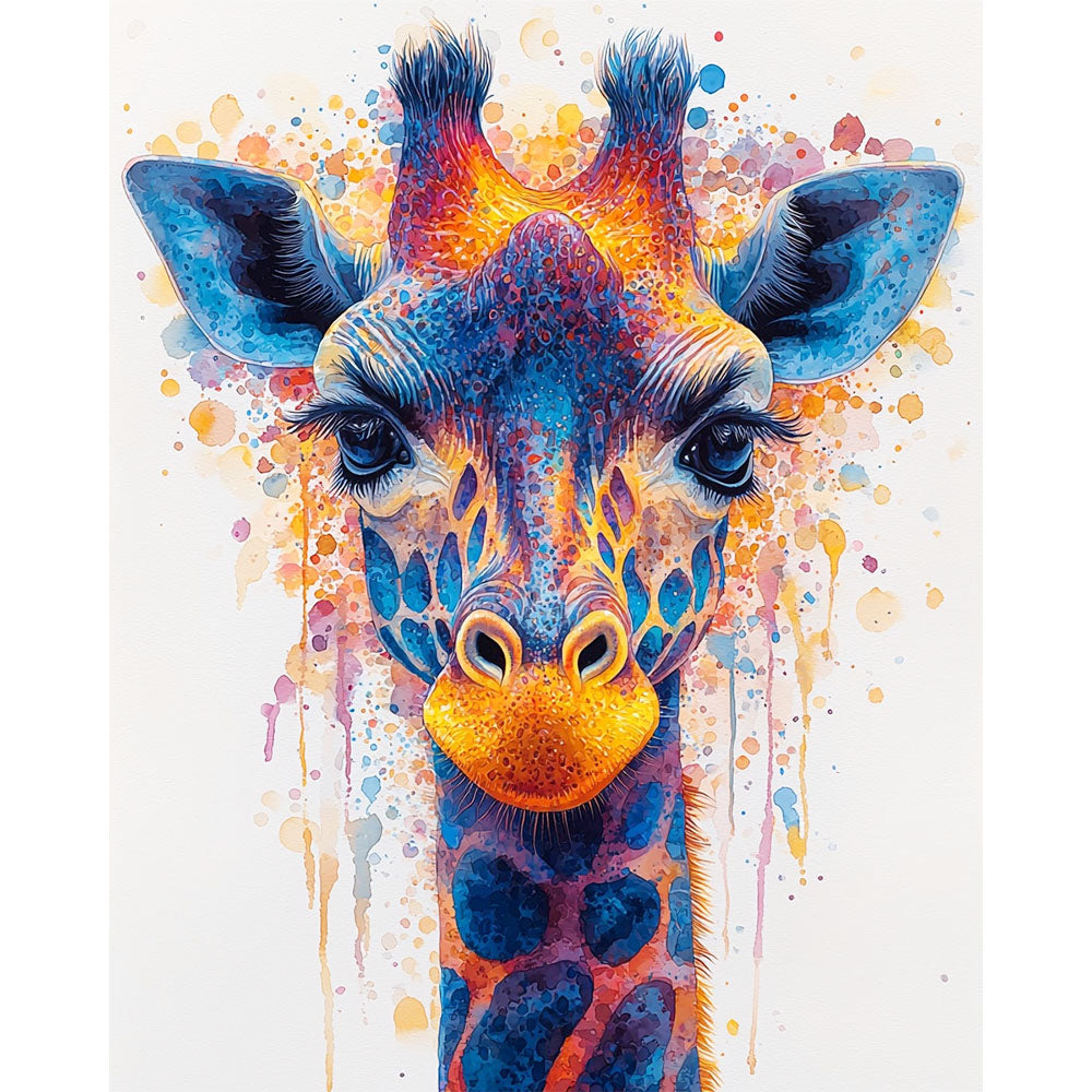 Colorful Giraffe Paint by Numbers