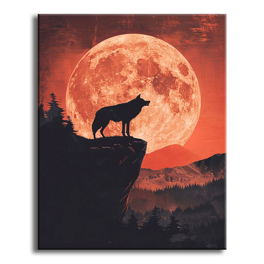 Crimson Howl - Paint by Numbers Kit
