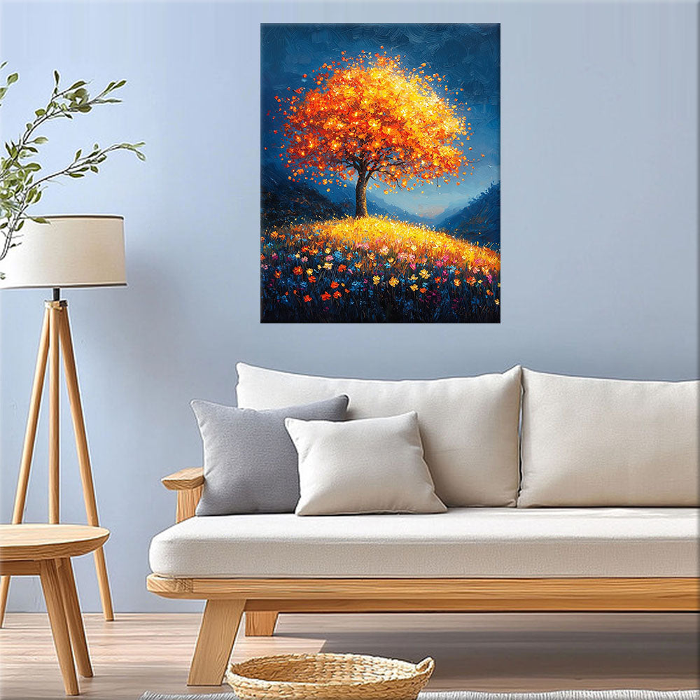 Sparkling Dreams Under the Night Sky - Paint by Numbers
