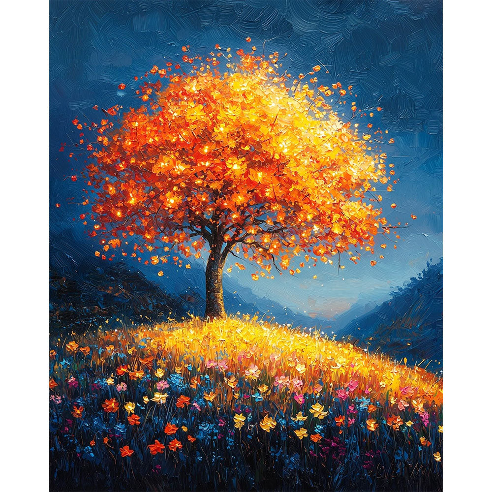 Sparkling Dreams Under the Night Sky - Paint by Numbers