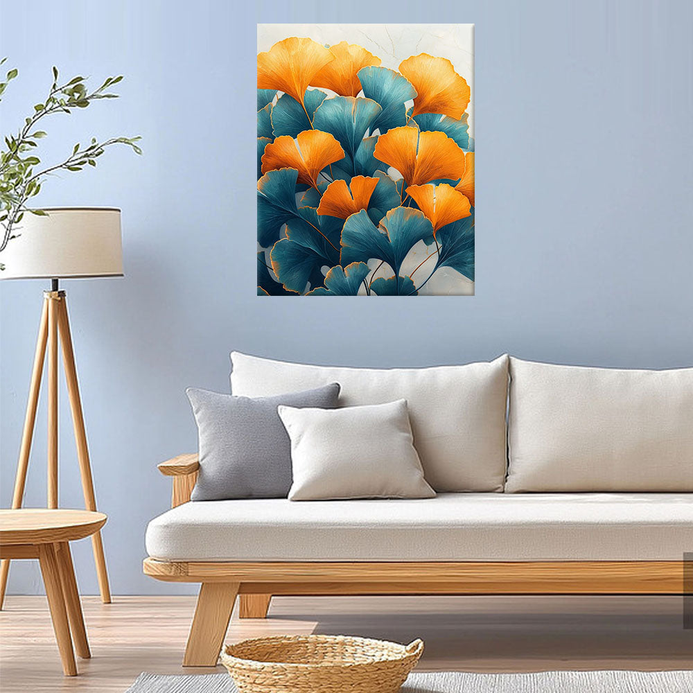 Gingko leaves - paint by numbers