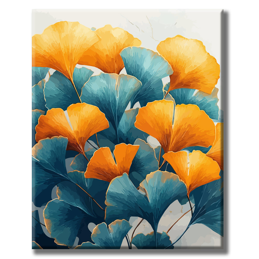 Gingko leaves - paint by numbers