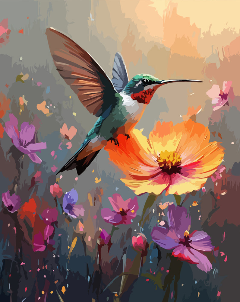 Hummingbird Color Game - Paint by Numbers