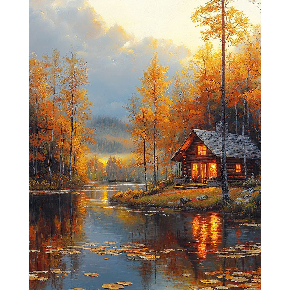 Forest of Lights by the Water - Ornaments - Paint by Numbers