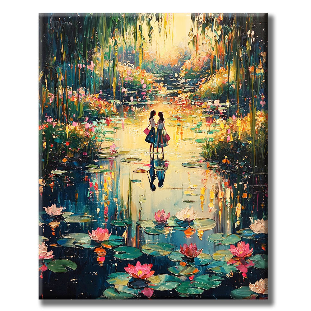 Girl in the Magical Pond - Paint by Numbers