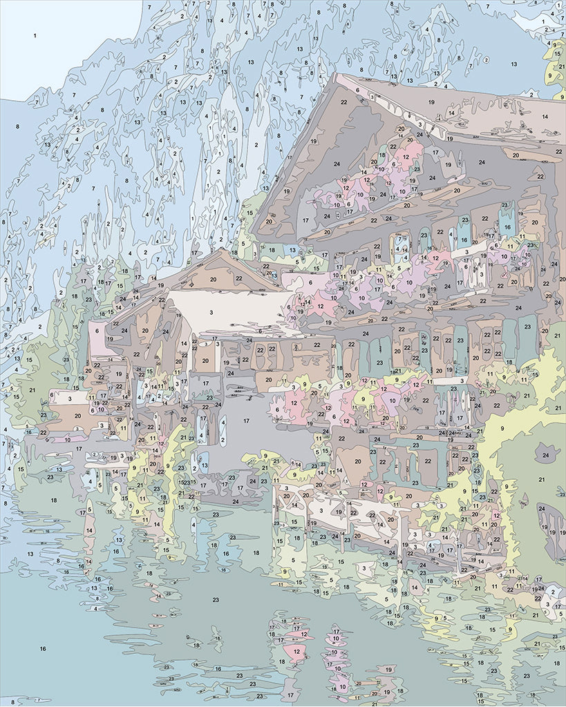 Paint by numbers: Floral splendor at the Alpine lake