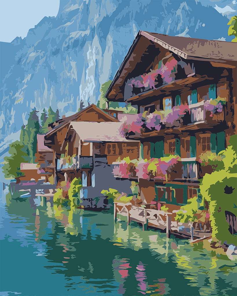 Paint by numbers: Floral splendor at the Alpine lake