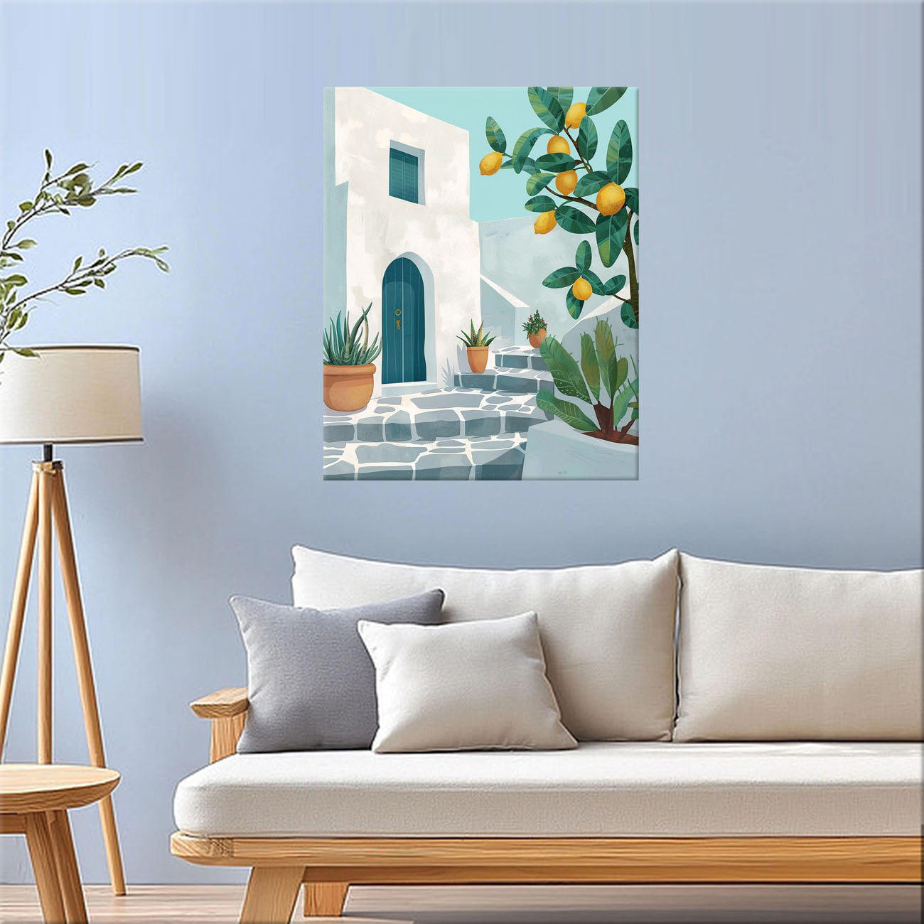 Mediterranean Lemon House - Paint by Numbers
