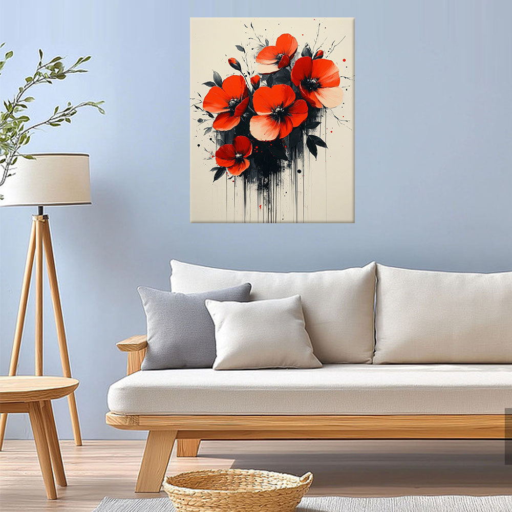 Poppy Blossom Splendor - Paint by Numbers