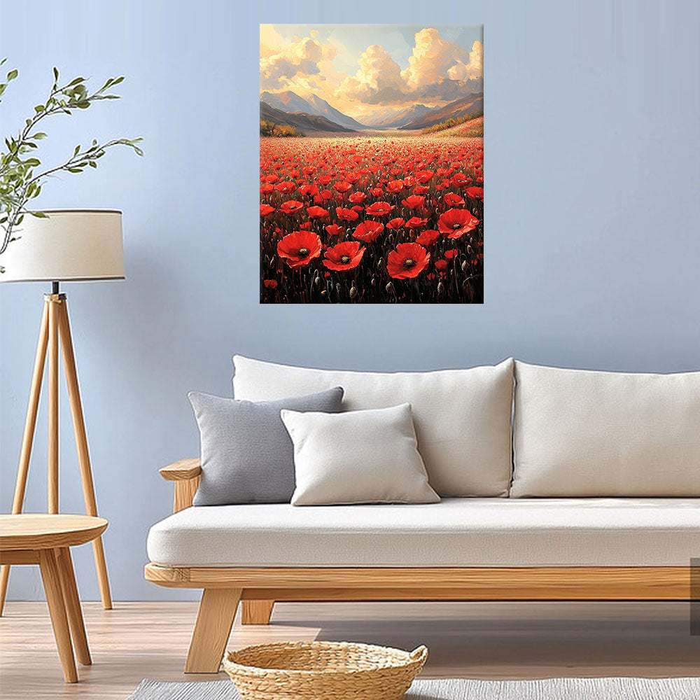 Poppy Field of Longing - Paint by Numbers