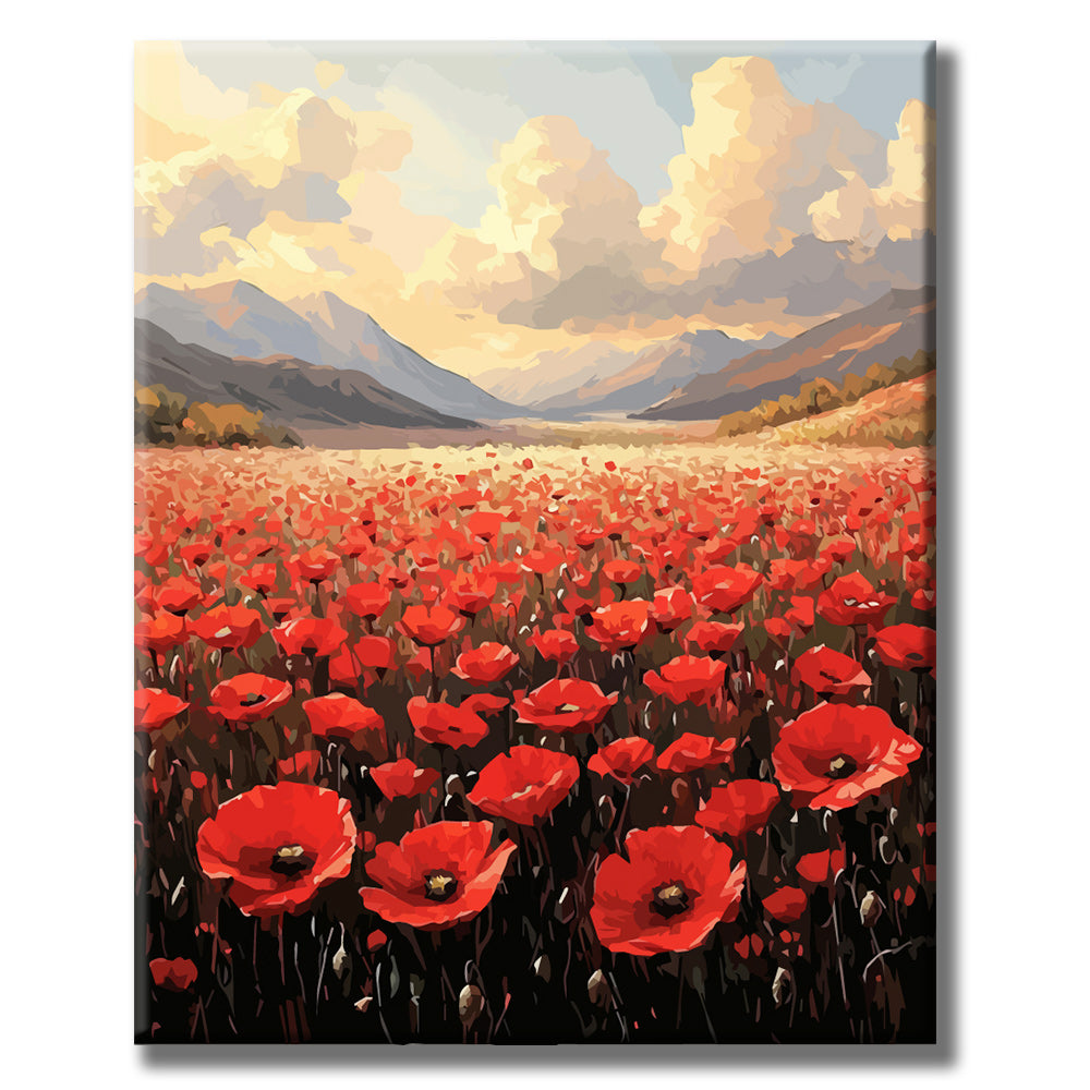 Poppy Field of Longing - Paint by Numbers