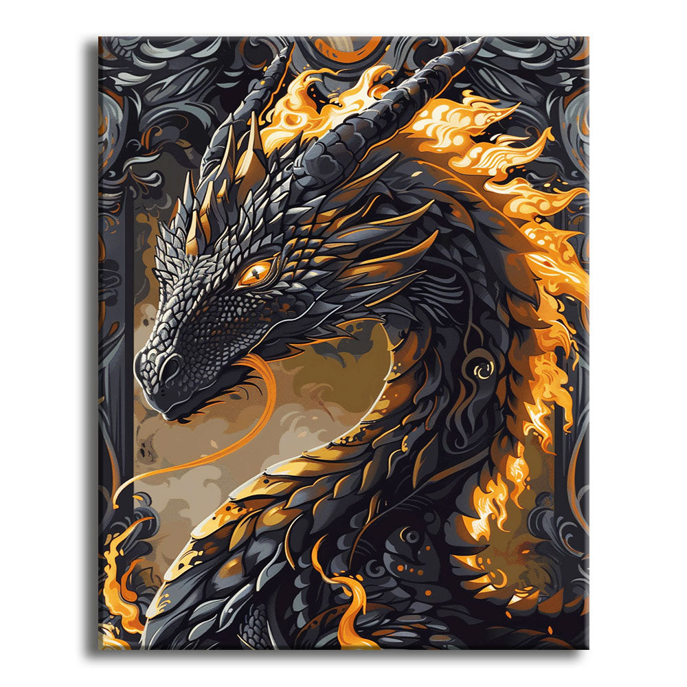 Obsidian Inferno - Paint by Numbers Kit