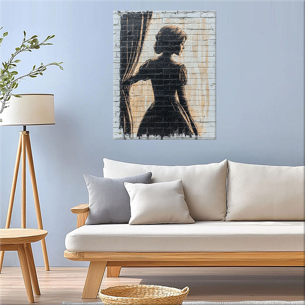 Portrait on the Brick Wall - Paint by Numbers