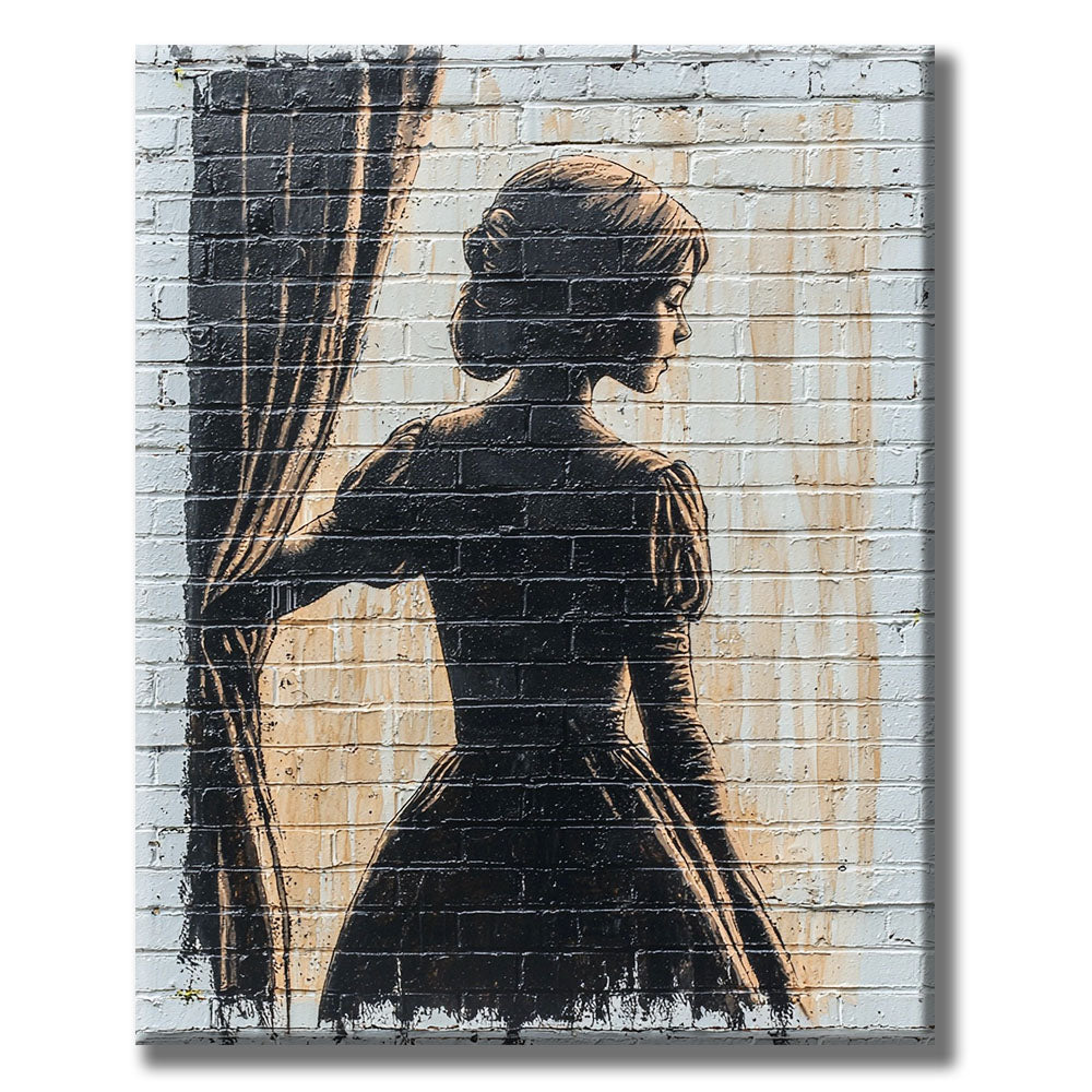Portrait on the Brick Wall - Paint by Numbers