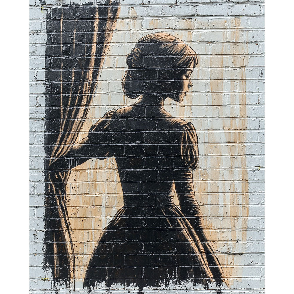 Portrait on the Brick Wall - Paint by Numbers