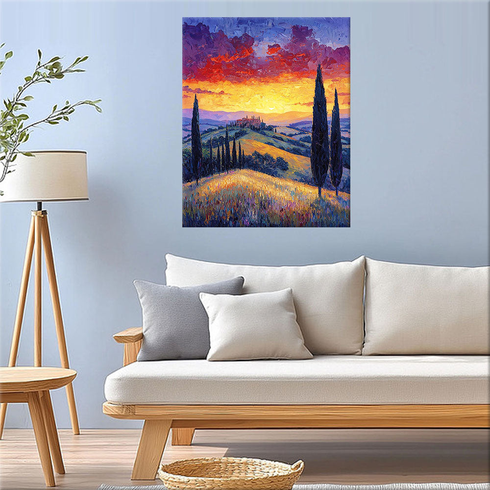 Romantic evening atmosphere - paint by numbers