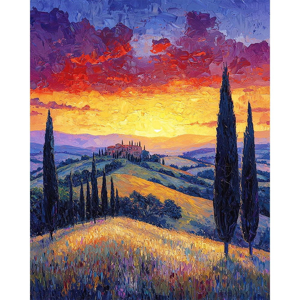 Romantic evening atmosphere - paint by numbers