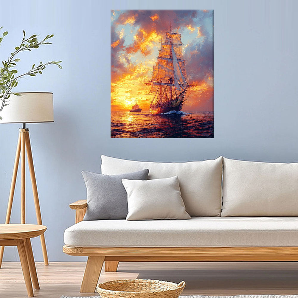 Romantic Sea Voyage - Paint by Numbers