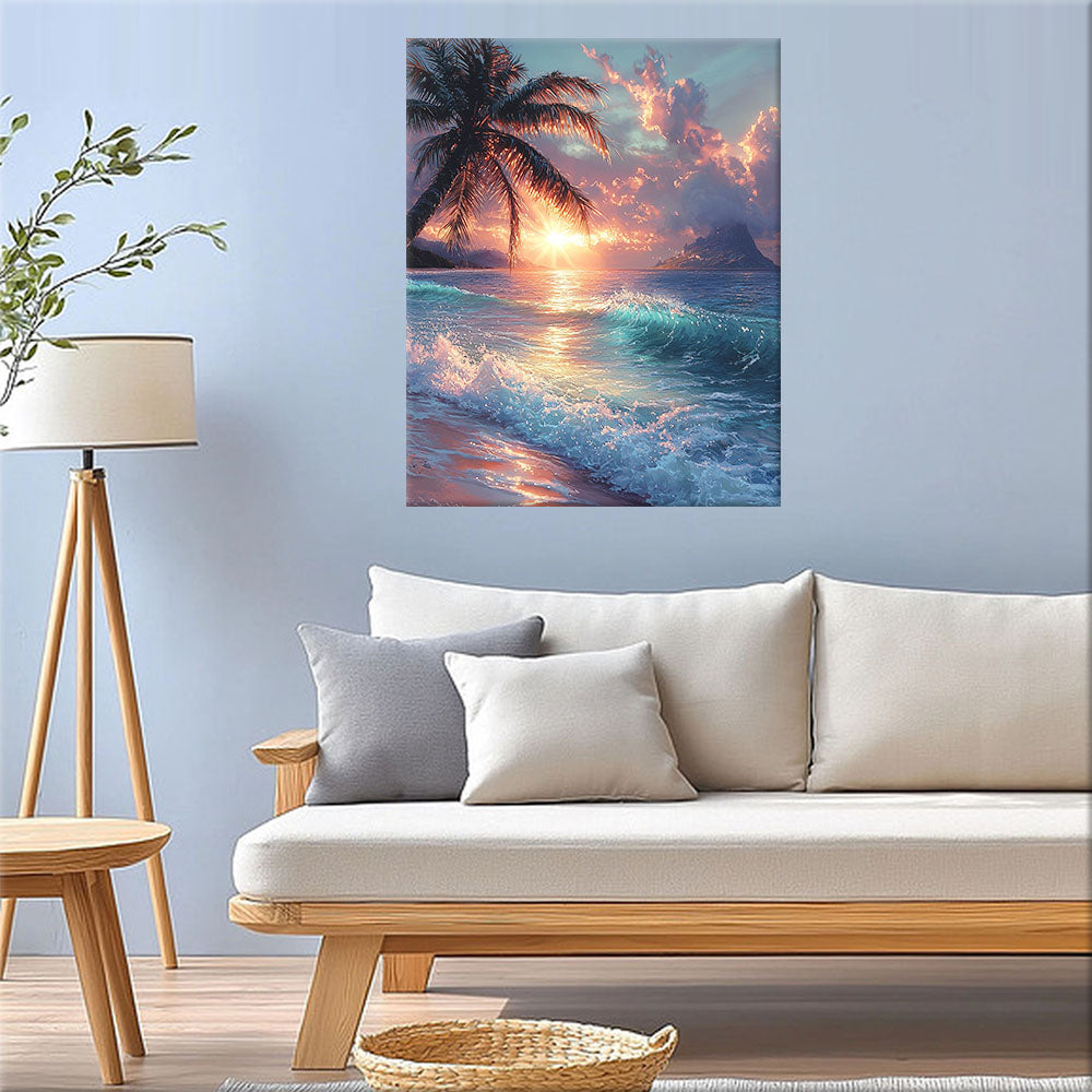 Sunrise at Sea - Paint by Numbers
