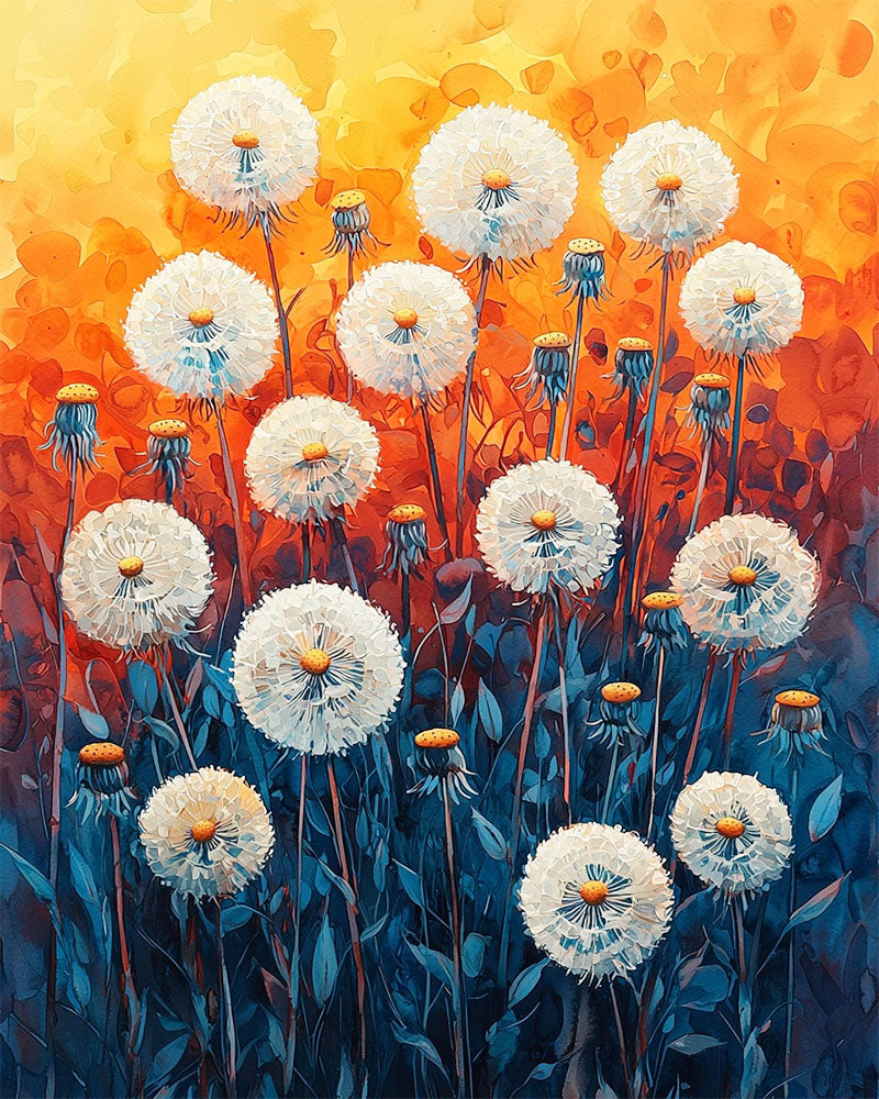Sun Dandelions - Paint by Numbers