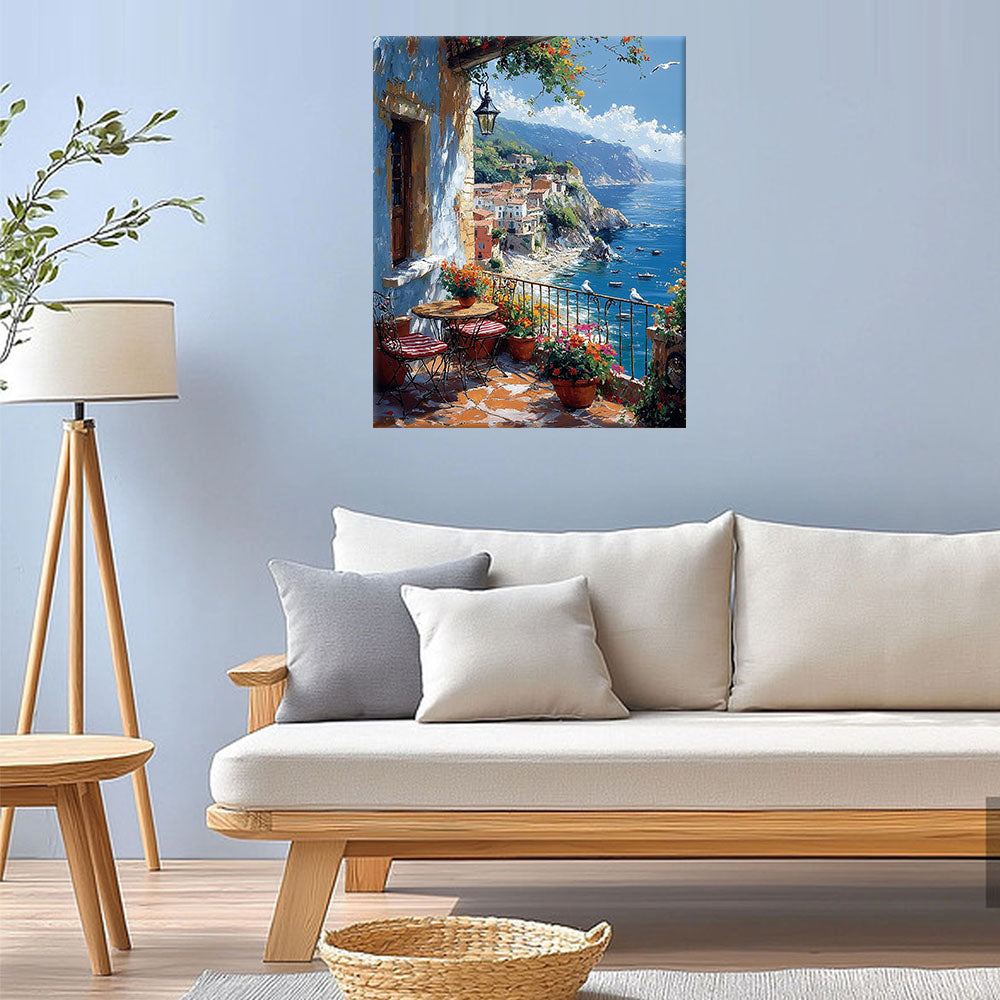 Sunny idyll on the coast - Paint by numbers