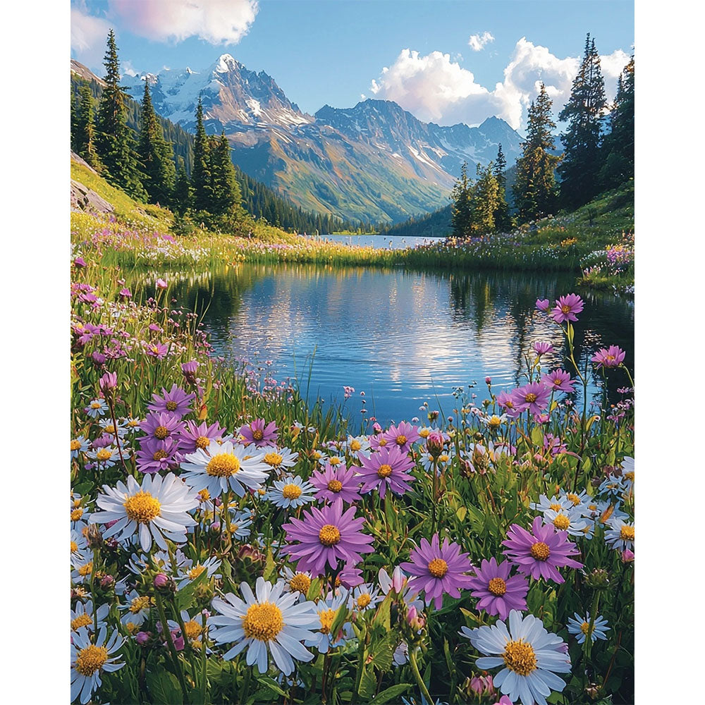 Sea of Mirror Flowers - Paint by Numbers