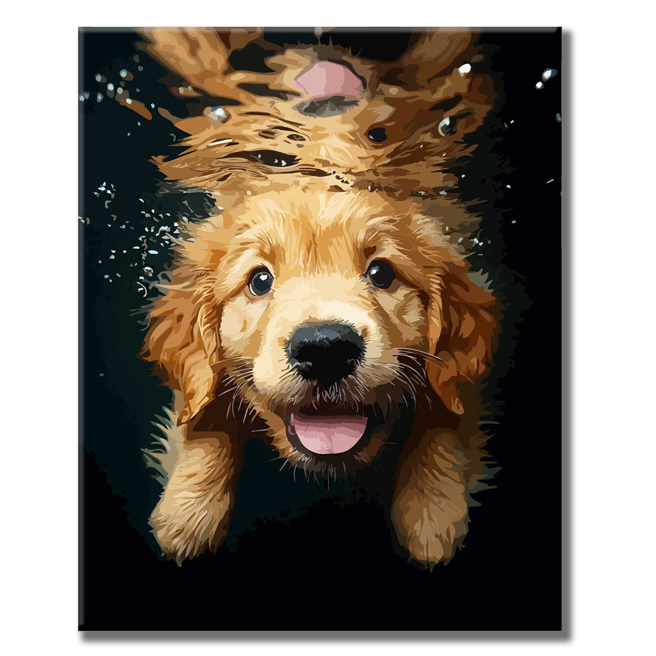 Tauchender Golden Retriever - Malen nach Zahlen