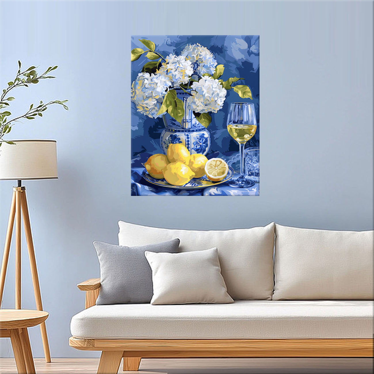 Vase-African Lily-Lemon - Paint by Numbers