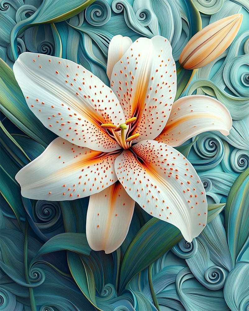 White Beauty Orchid - Paint by Numbers