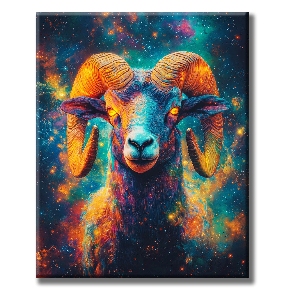 Aries under the starry sky - Paint by numbers