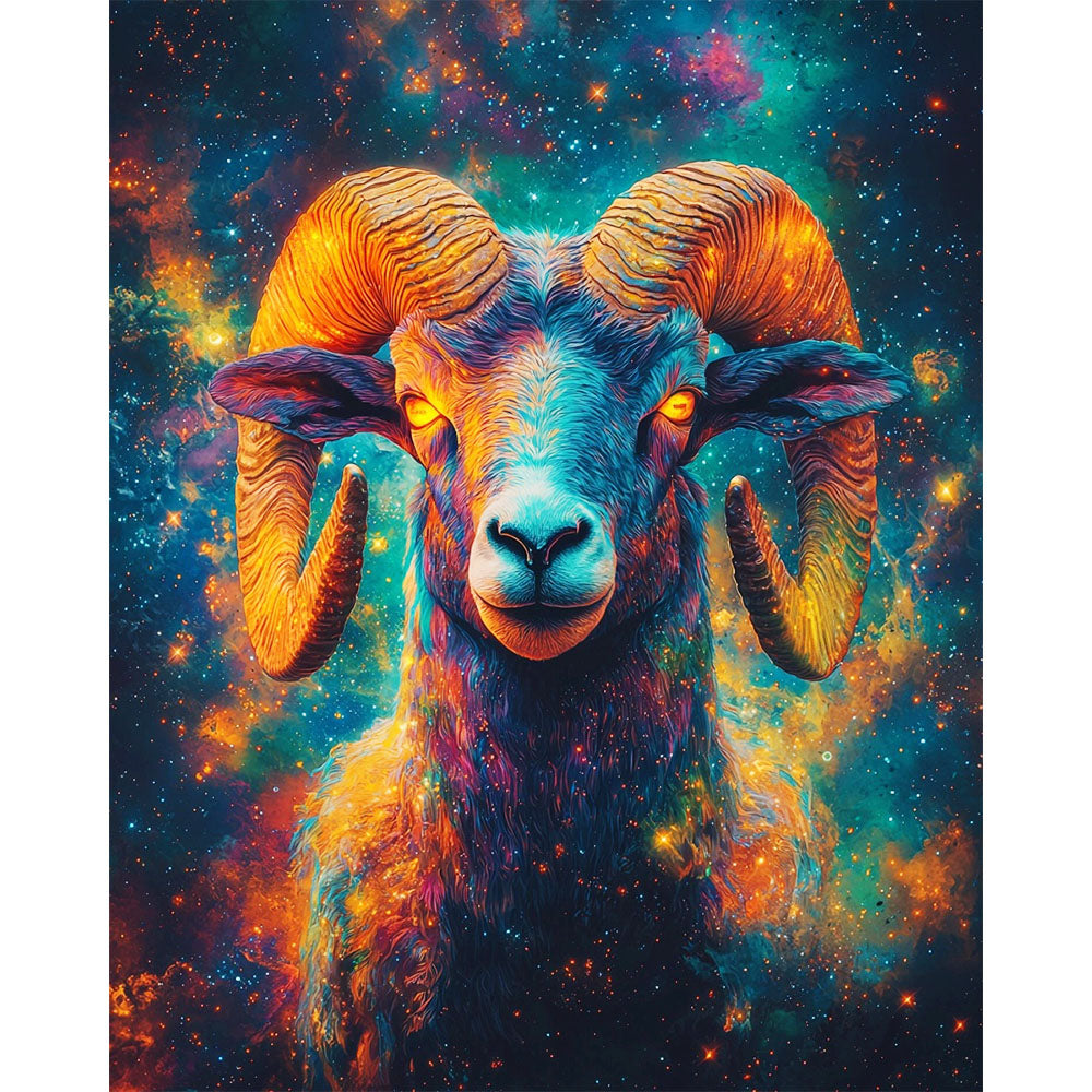 Aries under the starry sky - Paint by numbers