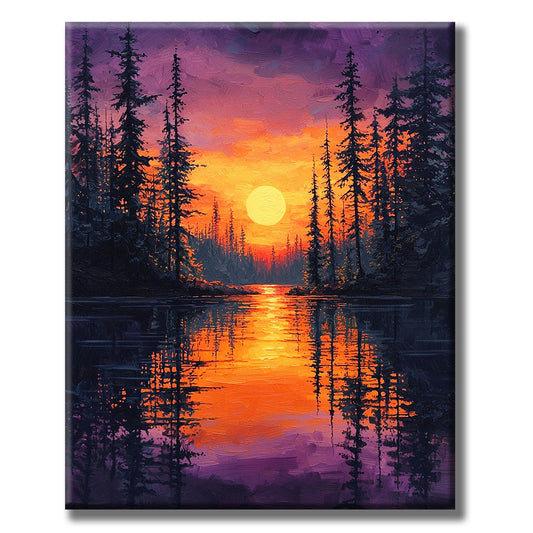 Evening Glow - Valley of Freedom - Paint by Numbers