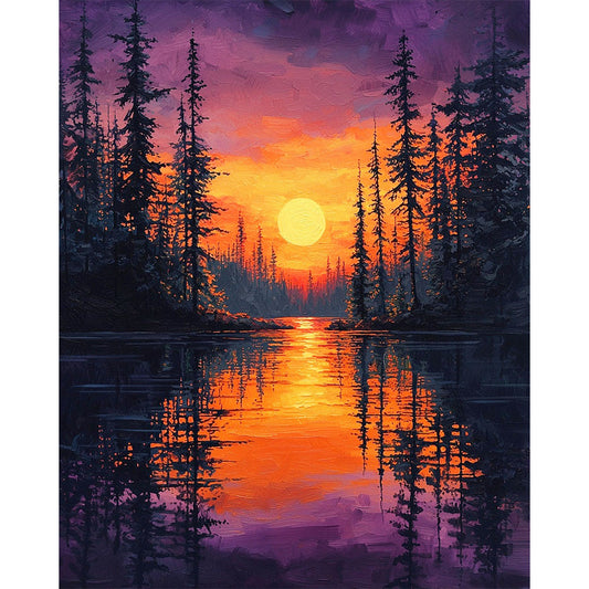 Evening Glow - Valley of Freedom - Paint by Numbers