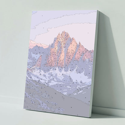 Sunset over the majestic peaks - Paint by numbers