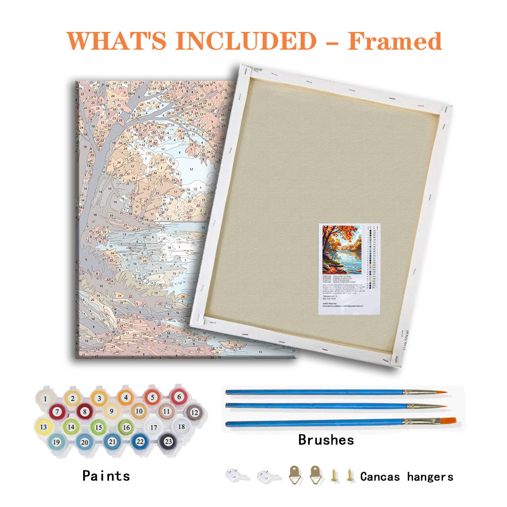 Autumn River Glow - Paint by Numbers Kit