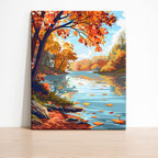 Autumn River Glow - Paint by Numbers Kit