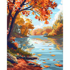 Autumn River Glow - Paint by Numbers Kit