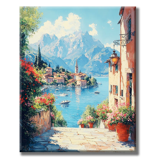 Bergdorf-am-See - Malen nach Zahlen