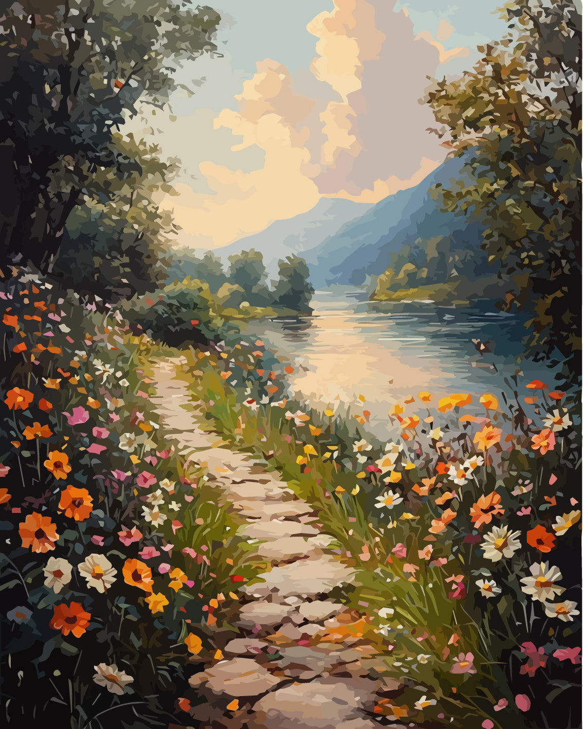 Mountain Panorama - Paint by Numbers