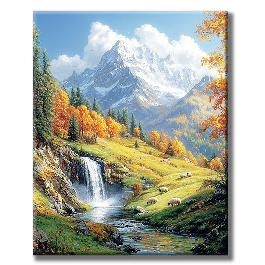 Mountain Water of Silence - Paint by Numbers