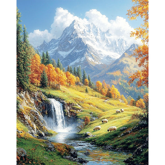Mountain Water of Silence - Paint by Numbers