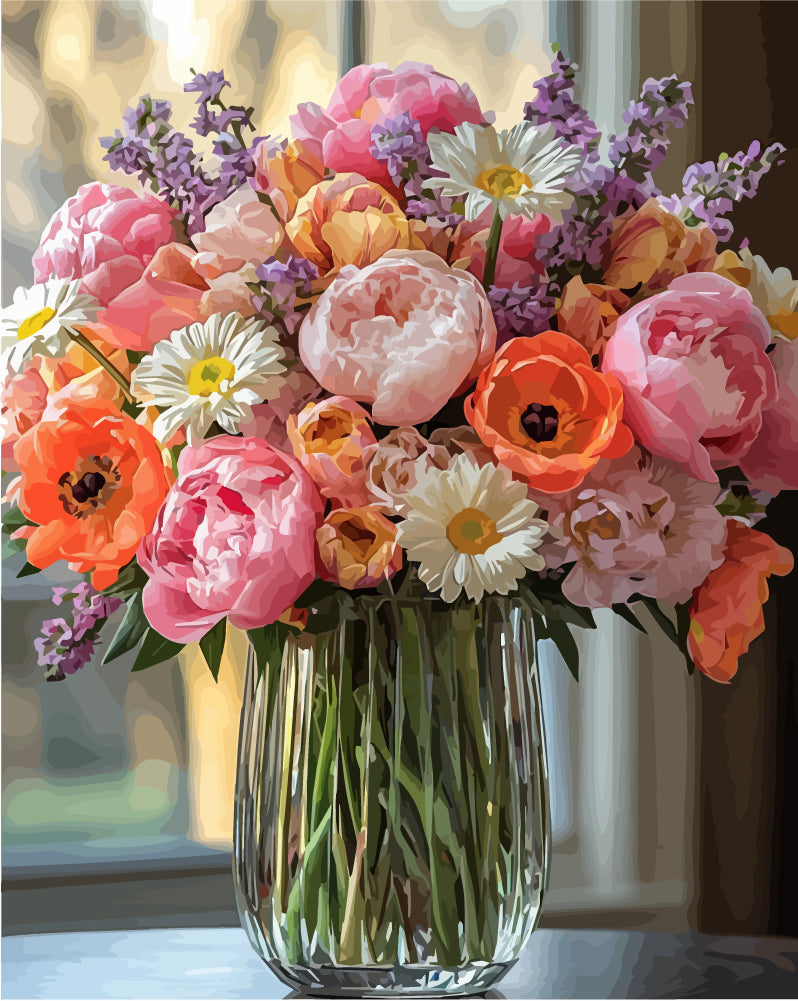 Flower Moods - Paint by Numbers