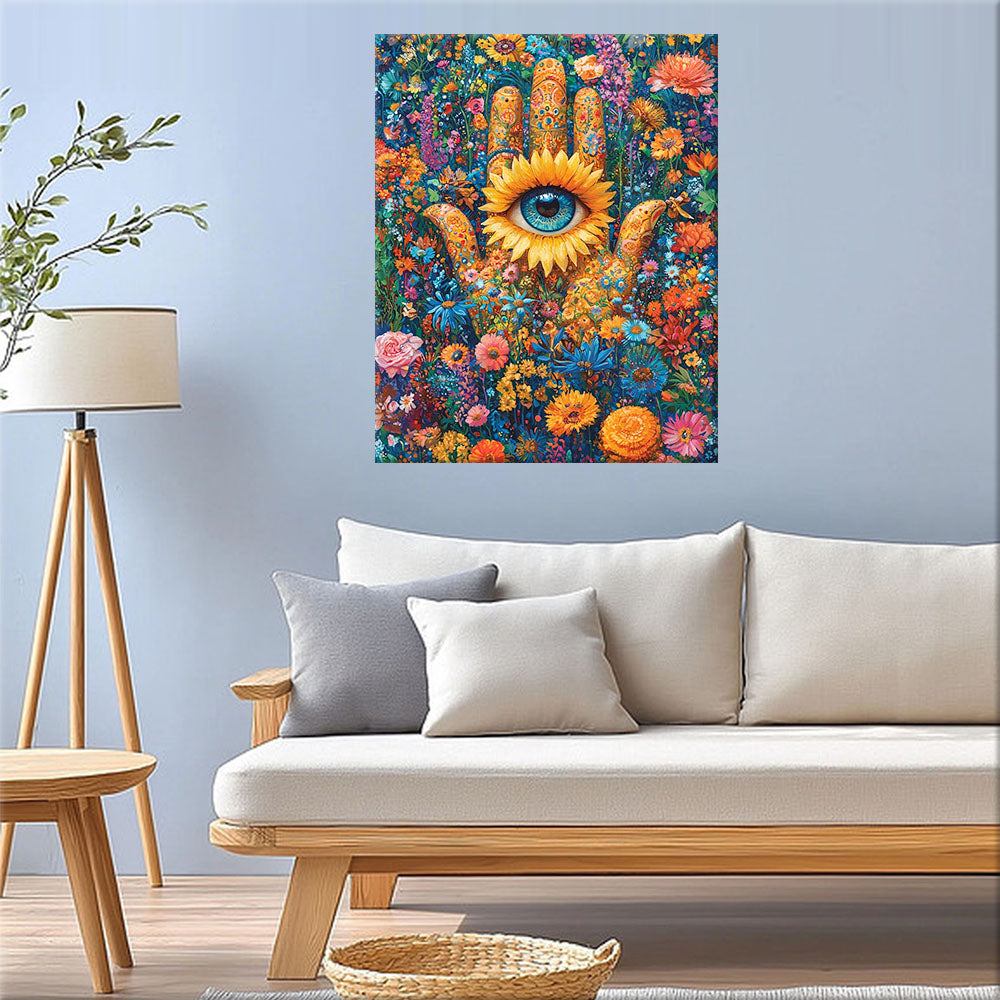 Summer meadow of colorful joy - paint by numbers