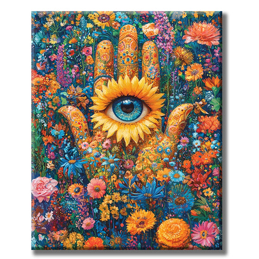 Summer meadow of colorful joy - paint by numbers