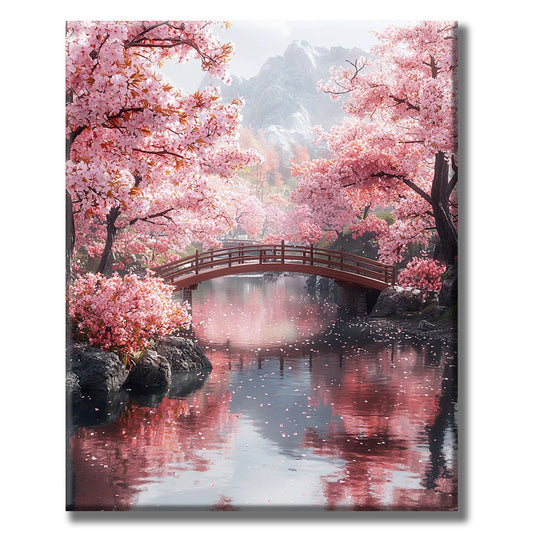 Flower-rich path - paint by numbers
