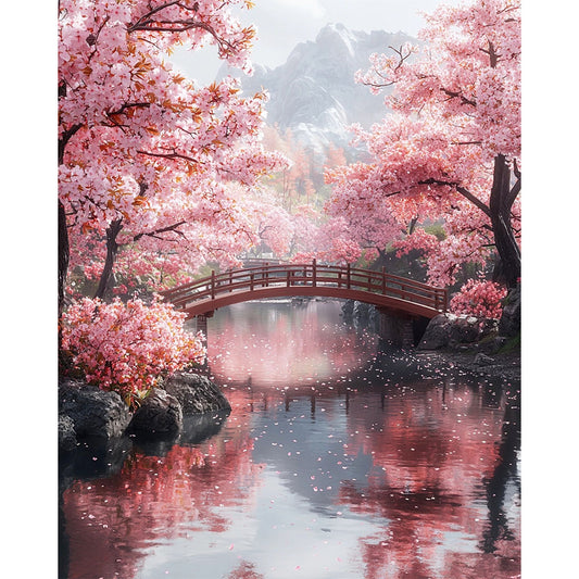 Flower-rich path - paint by numbers