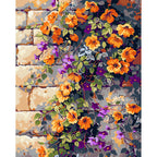 Brick Wall Blossoms - Paint by Numbers Kit