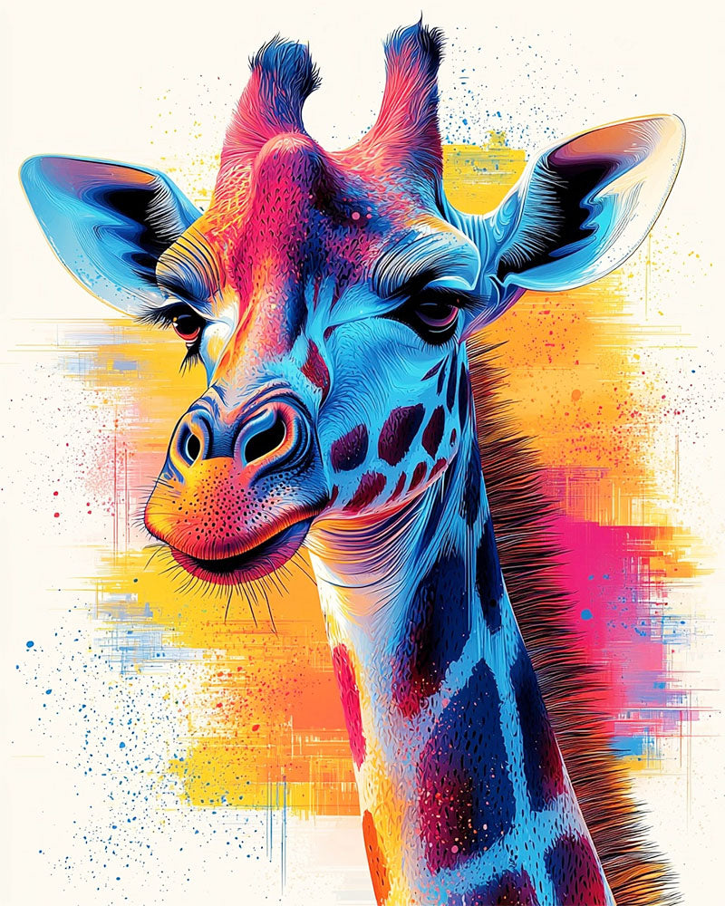 Colorful Giraffe - Paint by Numbers